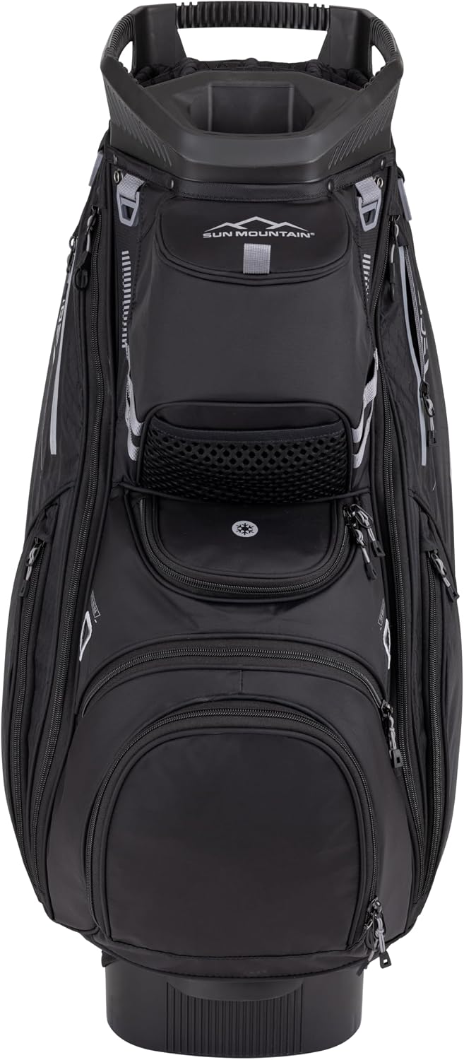 Sun Mountain Golf Bag C130, Lightweight Bag, 14 Way Top, 2025 Model Year Black