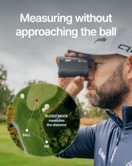 GB LASER 2S Pro Golf Range Finder with Slope, Range 2-1093 Yards, Pin Finder Vibration, Buddy Mode, Scan & Triangulation, Accurate Range Finder Golf for Precision, 161g Lightweight