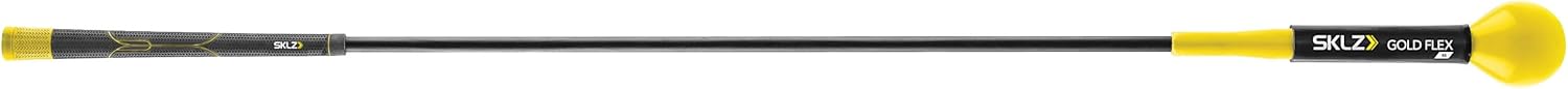 Gold Flex Golf Swing Trainer and Warm-Up Stick - Essential Golf Accessories for Golfers, 48"/40” Golf Equipment for Distance, Balance Building, Power & Grip Training, Portable & Course-Legal