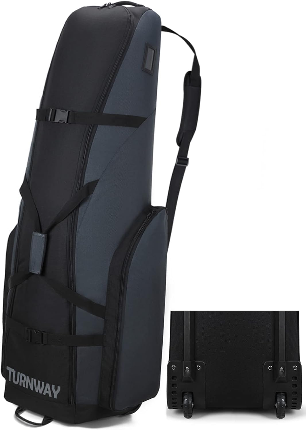 Padded Foldable Golf Travel Bag/Club Bag/Carry Bag/Case Cart Bag with Wheels, 1800D Polyester, Waterproof, Soft-Sided Spacial Size for Golf Gear Transportation