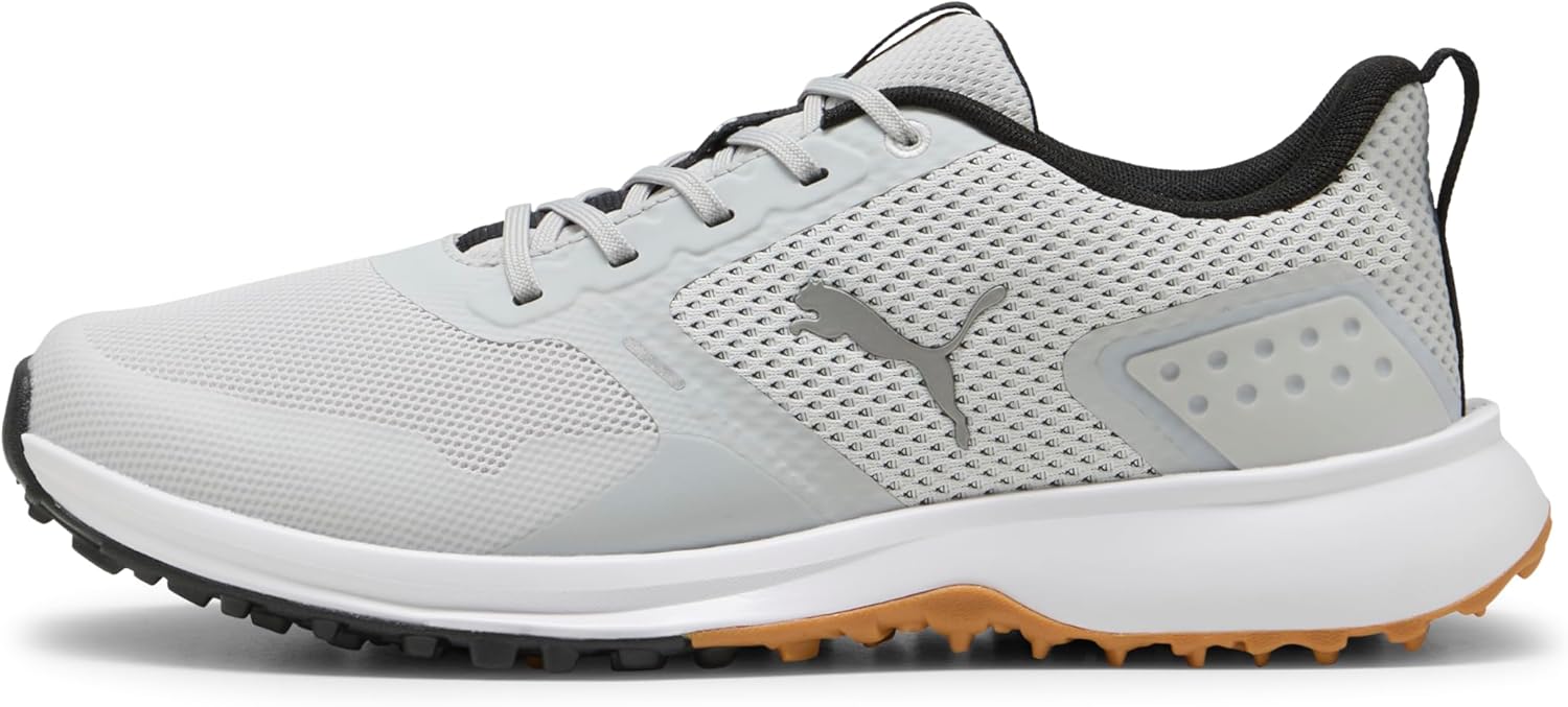 Men's Fusion Grip 6 Golf Shoe 10.5 Feather Gray/Puma Black/Gum