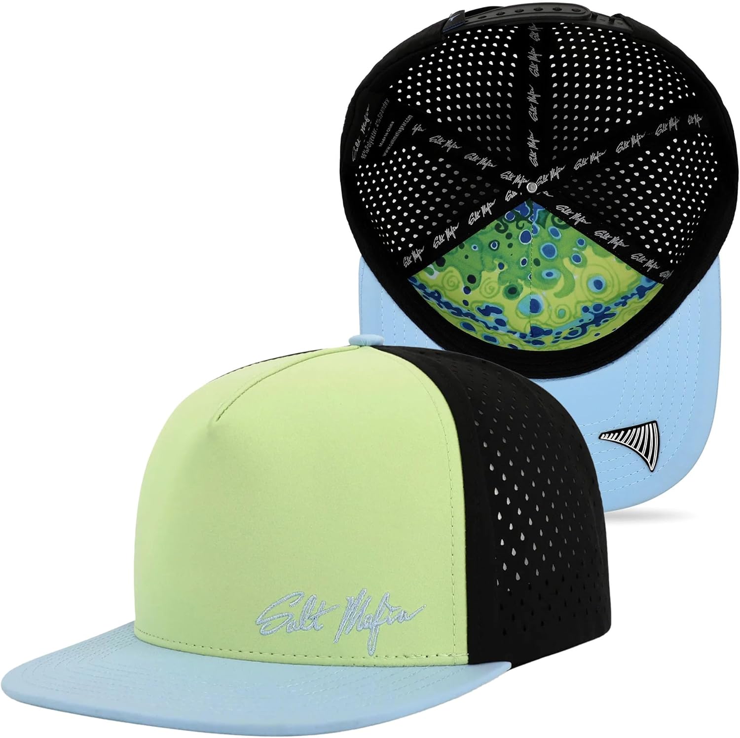 Flat Brim Waterproof Hats for Men - Performance Snapback Surfer Hat