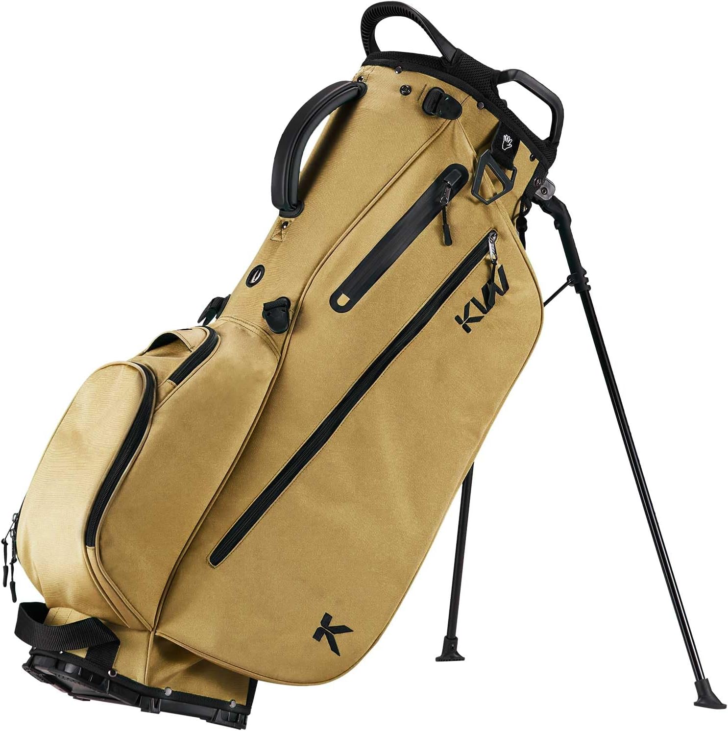Lightweight Golf Stand Bag with 7 Way Full-Length Dividers, 5 Zippered Pockets, Automatically Adjustable Dual Straps，Elegant Design