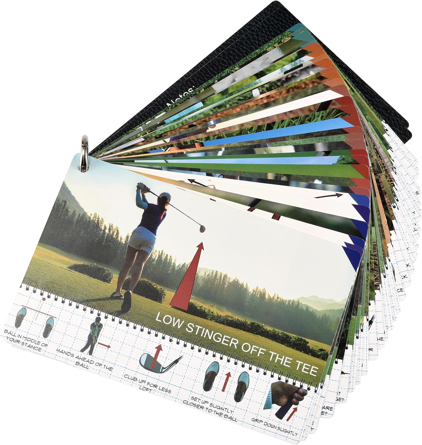 Golf Reference Cards - Essential Golf Rules & Tips - Waterproof, Durable, Compact Design for Golfers - Perfect for Beginners & Pros - Improve Your Game Instantly