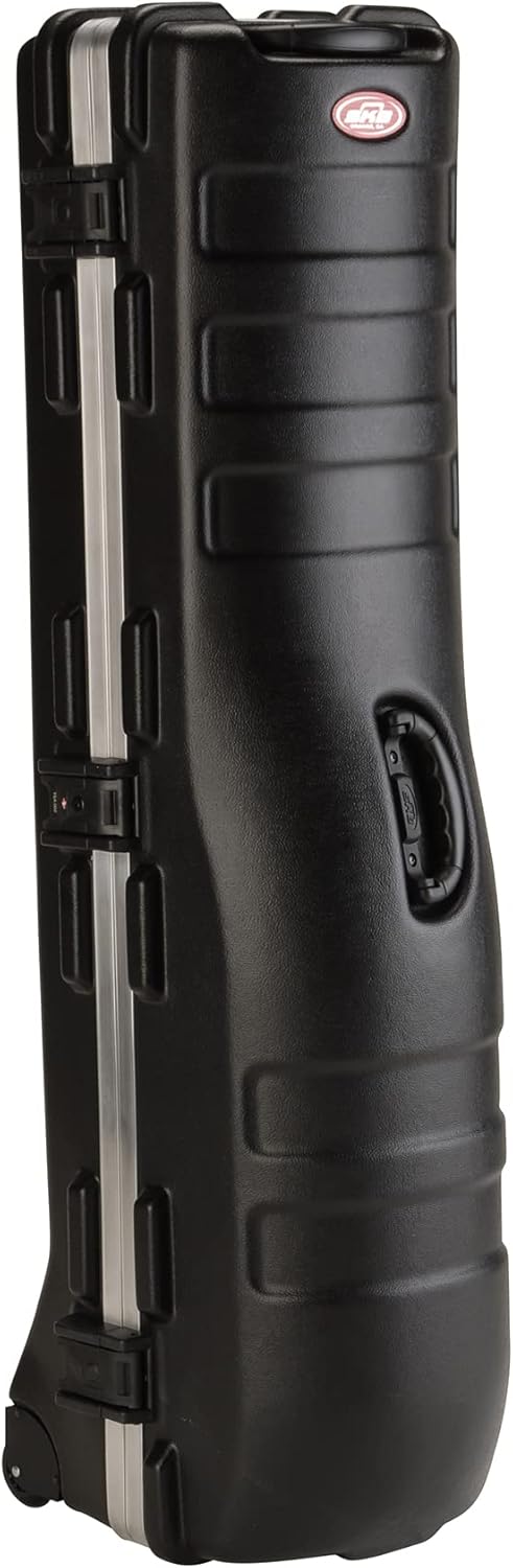 Cases ATA Staff Pro XL Hard Plastic Storage Portable Golf Club Cart Bag Travel Case with Skate Style Wheels and TSA Locking Latch System, Black