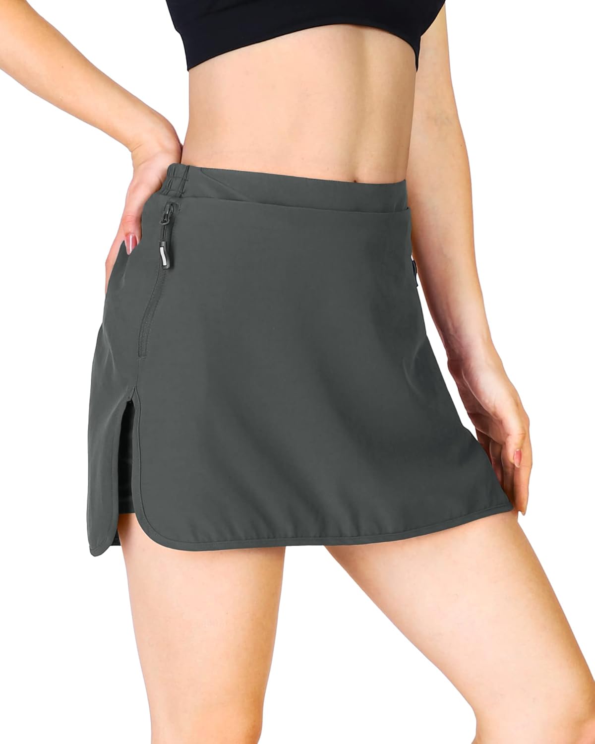Women's Tennis Skirts with Pockets, Golf Skort Workout Athletic Running Hiking Skirts with Shorts