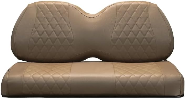 A-2-Z EZ ON Golf Cart Seat Cover, Durable and Easy to Install with Straps, Designed in America with Marine-Grade Material, Fits Club Car Precedent, Yamaha (Coffee)
