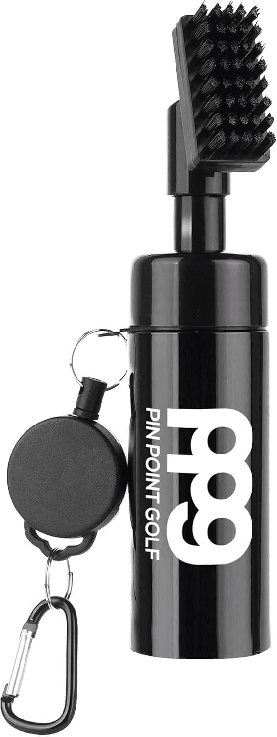PPG Pro Golf Club Cleaner Brush with Squeeze Water Bottle- High-Capacity Water Reservoir - Club Groove Cleaner- Essential Golf Accessories for Men, Best Golf Gifts for Men- Clips to Golf Bag