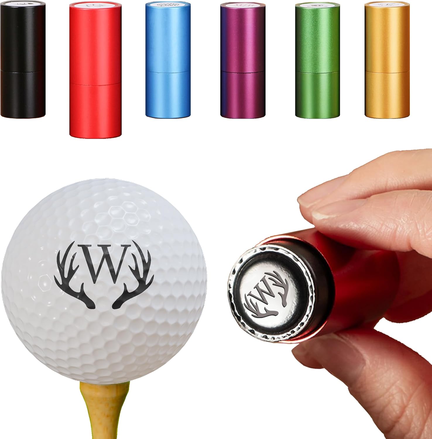 STAMTECH Custom Golf Ball Stamp - Personalized Golf Ball Stamp Markers with Monogram to Indentify Golf Balls, Add a Personal Touch to Your Golf Game