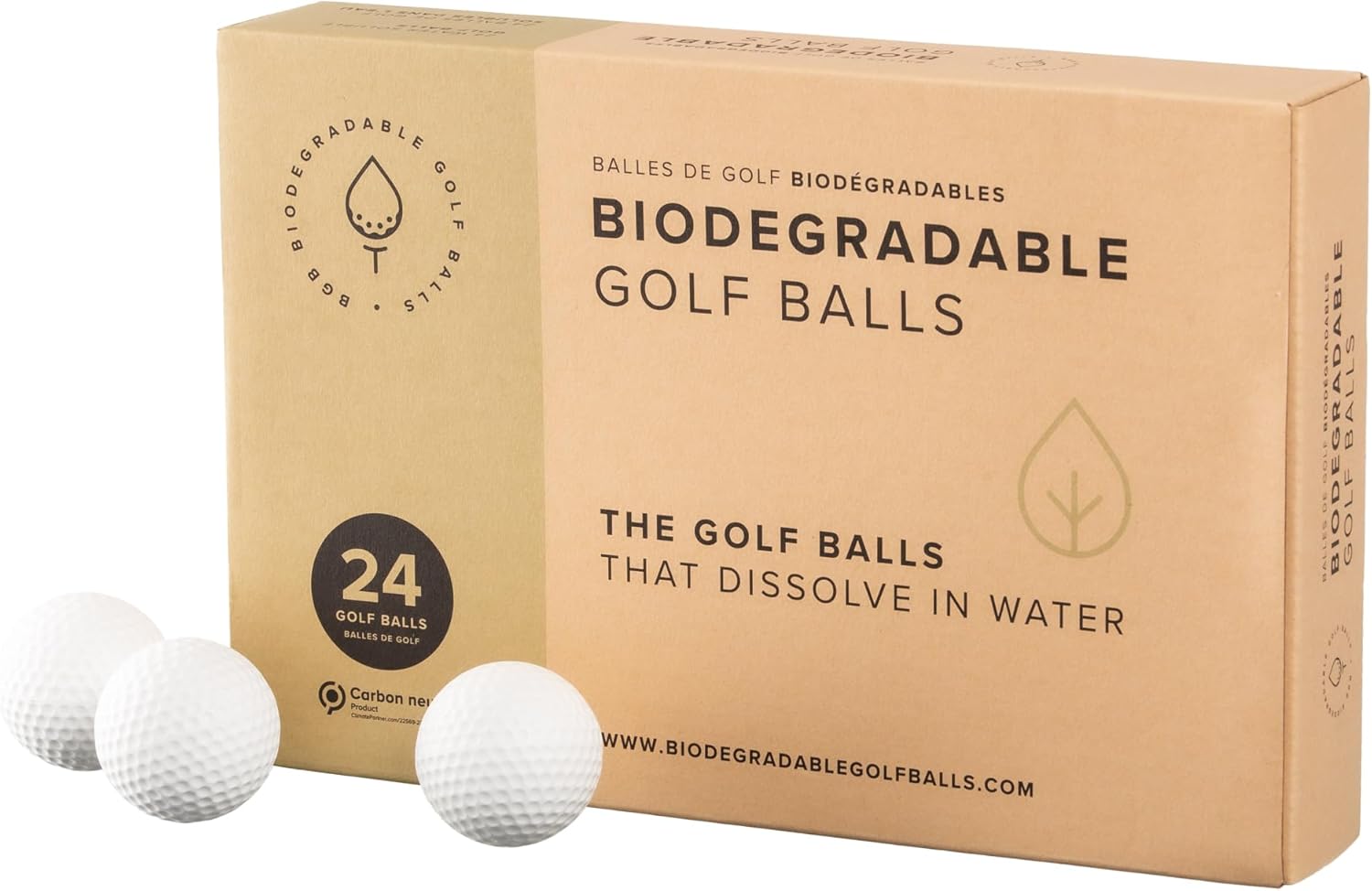 Water Dissolvable - Eco Friendly Golf Gift - Water Soluble - Perfect for Outdoor Practice - Dissolves in 2-4 Week
