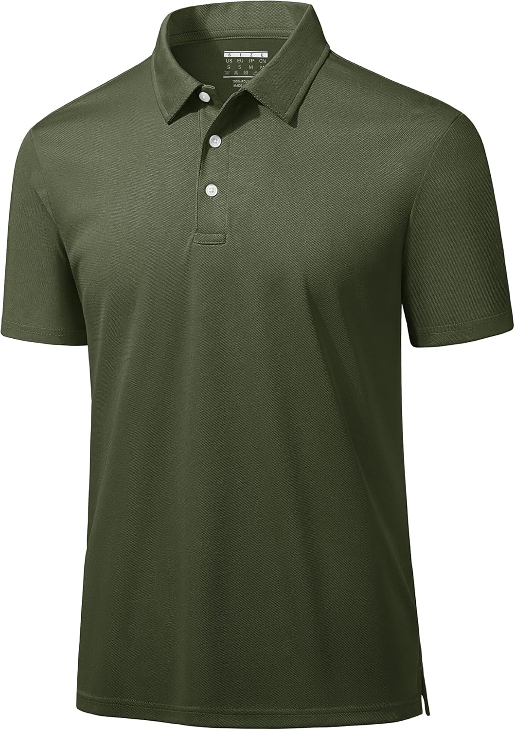 Men's Polo Shirts 3 Buttons Casual Work T Shirts Quick Dry Short Sleeve Golf Shirt Pique Jersey Outdoor Performance
