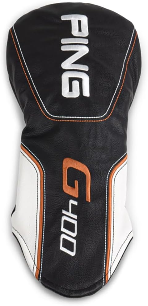 New G400 Driver Black/Orange Leather Headcover