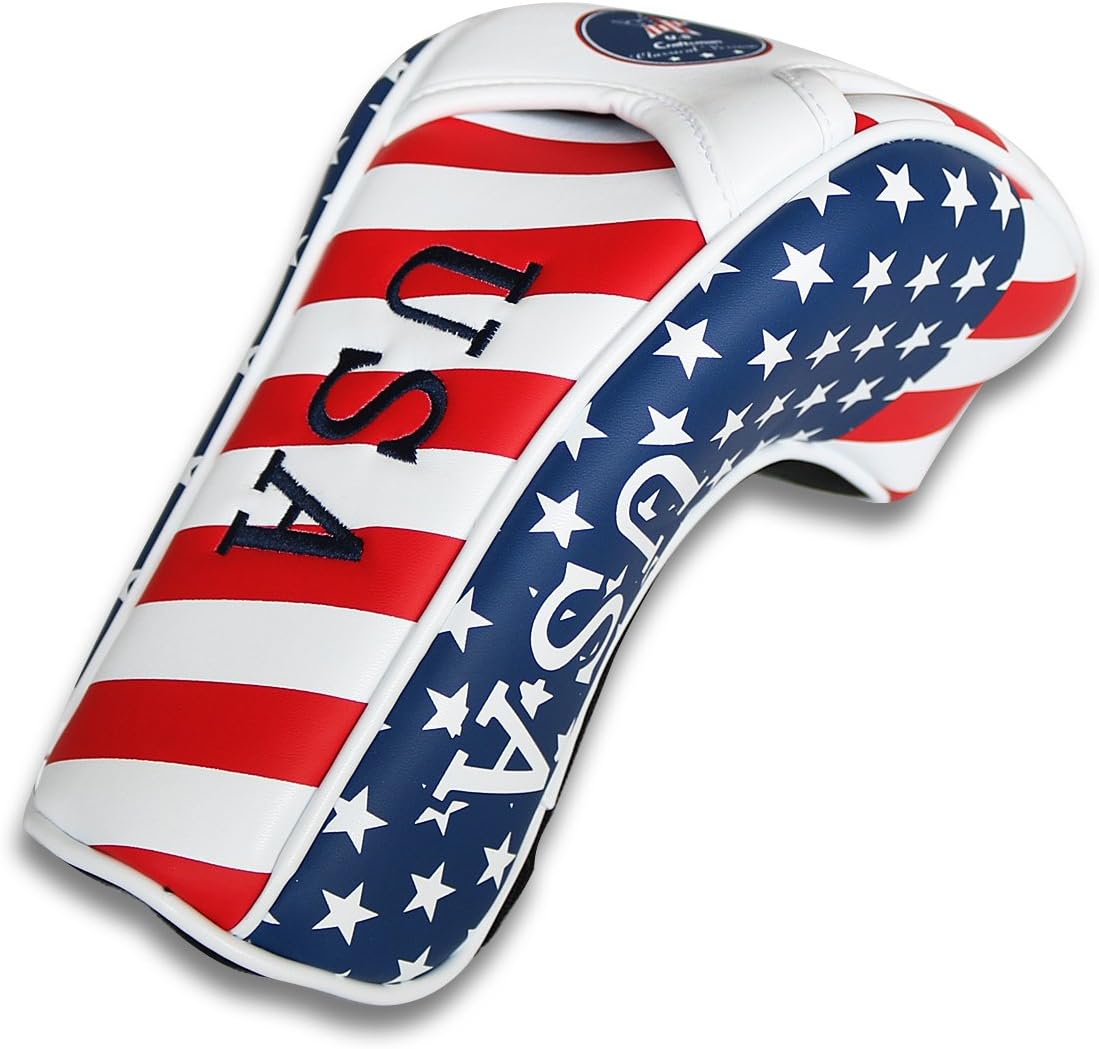 Stars and Stripes Flag Headcover Head Cover for Scotty Cameron Taylormade Odyssey Driver Fairway Wood Hybrid A:DriverCover