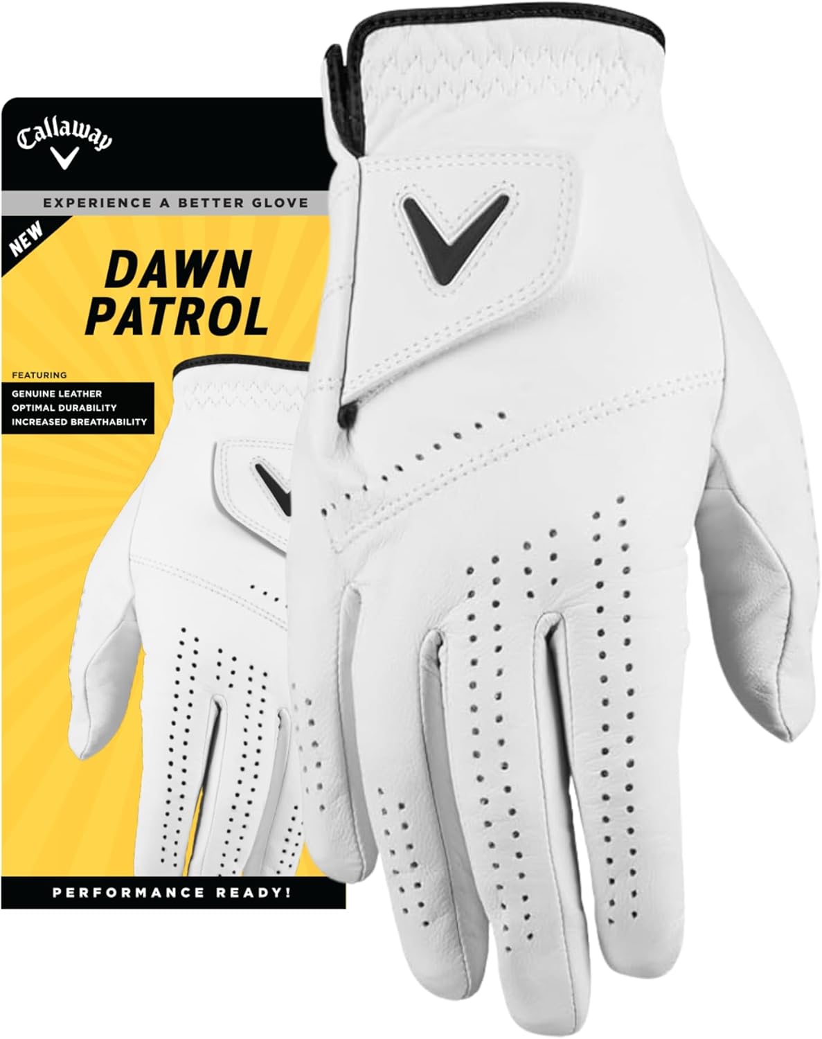 Golf Dawn Patrol Glove Standard Medium White 2024 Worn on Right Hand