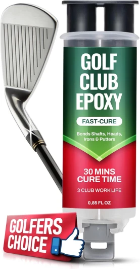 Golf Club Epoxy – Epoxy Glue for Golf Club Repair for All Golf Shafts, Heads, Drivers, Putters, and Irons, Works on Graphite & Steel Shafts