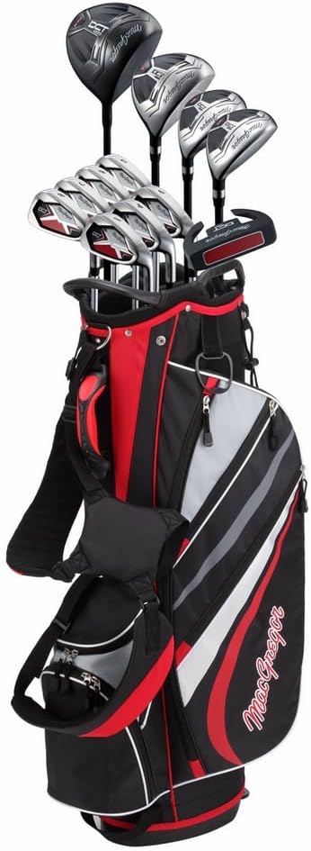 MacGregor Golf DCT4000 Golf Clubs Set with Bag, Mens Right Hand (12 Clubs / 16 Pieces) Right Graphite/Steel Regular 16 Pieces / 12 Clubs
