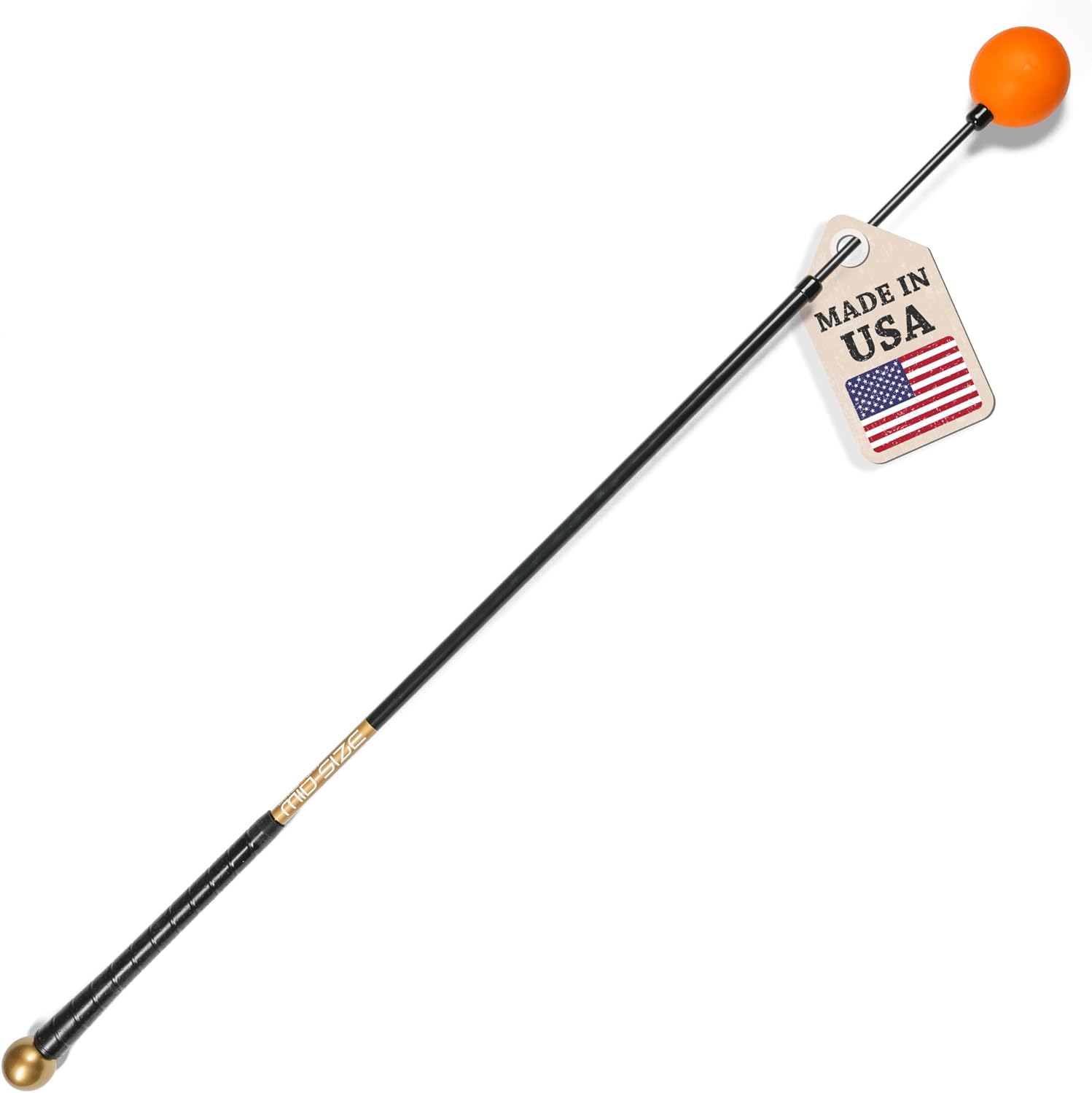 Golf Swing Trainer Aid Patented & Made in USA for Improved Rhythm, Flexibility, Balance, Tempo, and Strength *American Made* Midsize - 43.5"