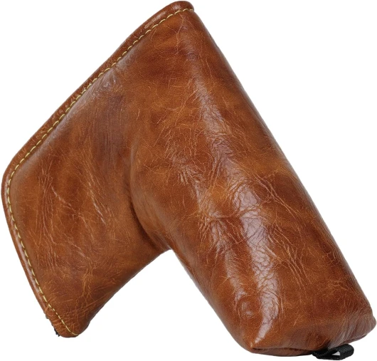 Premium Leather Brown Blade Mallet Putter Cover Driver Fairway Wood Headcover Cover Magnetic Closure For blade