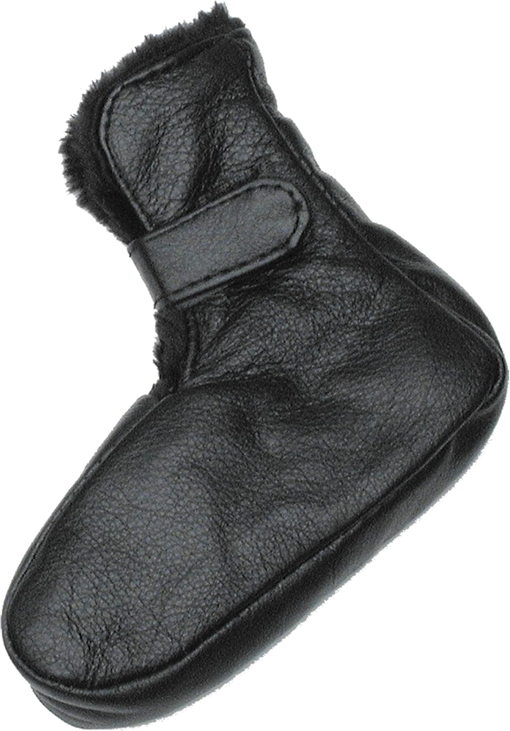 Genuine Leather Putter Blade Golf Club Headcover with Faux Fur Lining