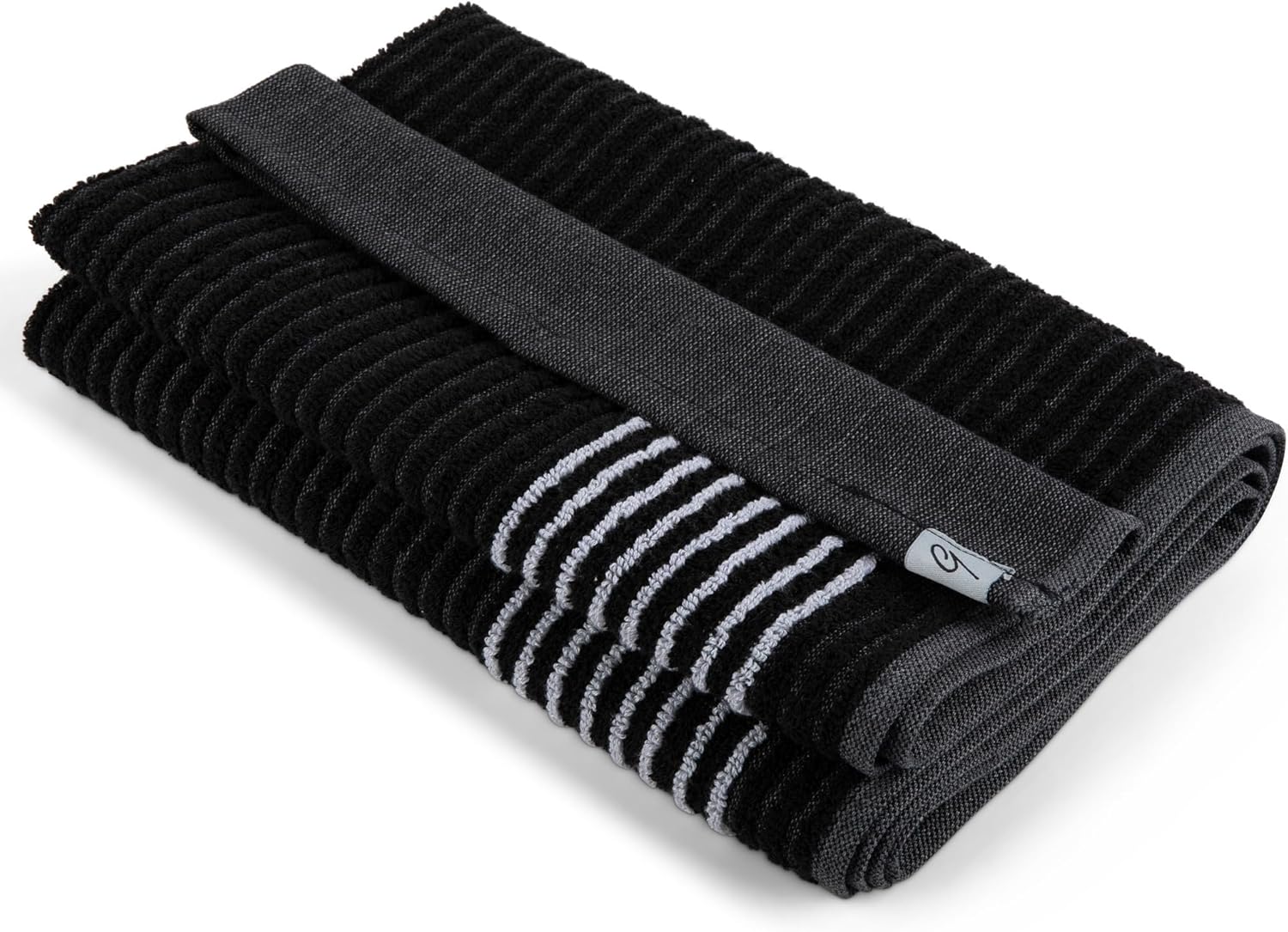 Caddy Golf Towel - Extra-Large 22” X 44” Caddie Towel Used by Tour Professionals, Premium Soft Cotton, Superior Absorption Caddy Towel - 5 Stylish Colors Black - White Stripes