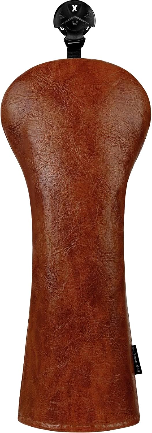 Premium Leather Brown Blade Mallet Putter Cover Driver Fairway Wood Headcover Cover Magnetic Closure For woods