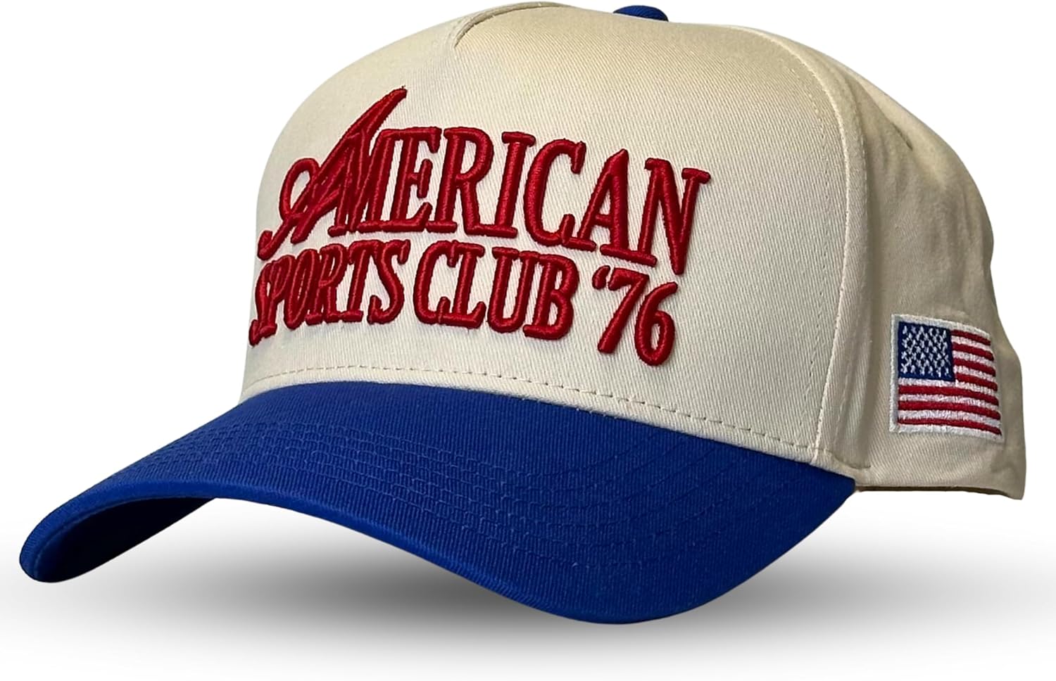 Vintage Sport Trucker Hat - Men & Women - Trendy Pickleball Golf Hats Men - American Cute Country Western - Cotton - Snapback American Sports Club - Blue Cotton