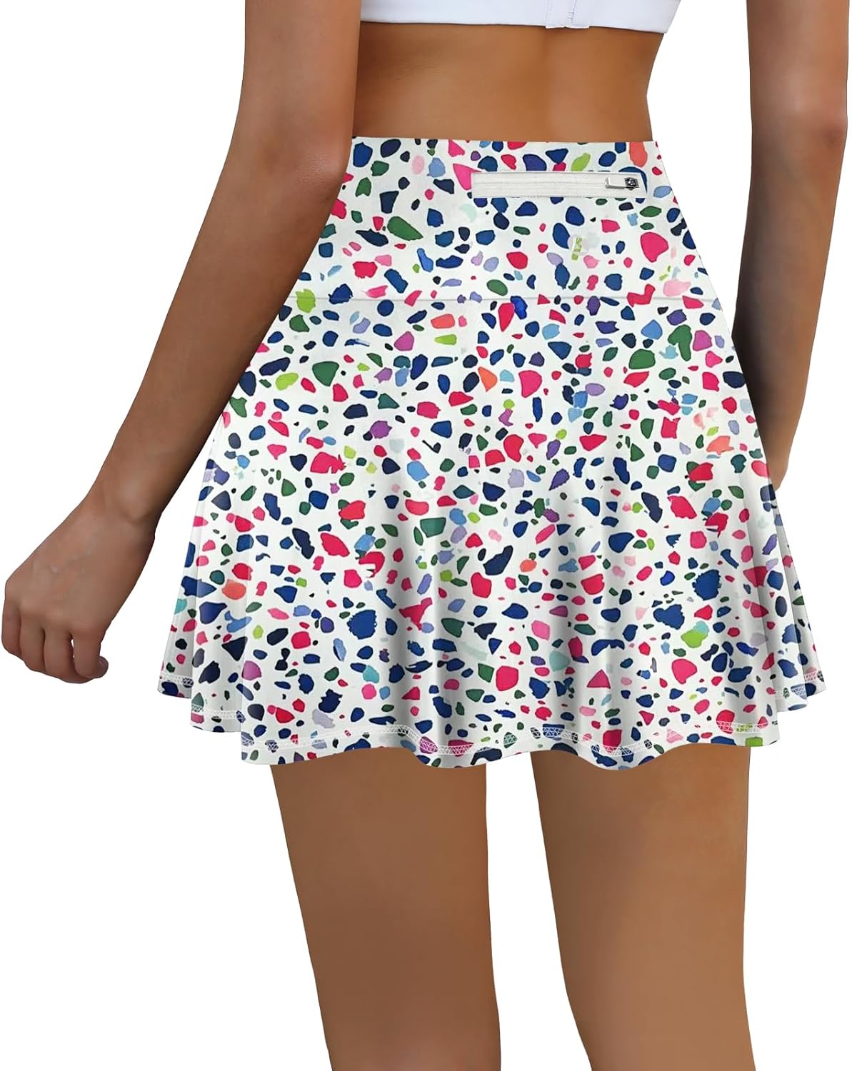 Womens Tennis Skirt High Waisted Athletic Skorts Running Casual Pickle Ball Golf Skirts with Pockets Medium Pattern 1-boho Flowers