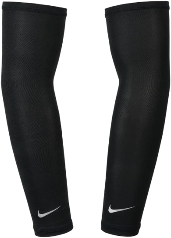 Nike Dri-Fit UV Solar Arm Sleeves - 1 Pair - Unisex - Adult Adult L/XL Black