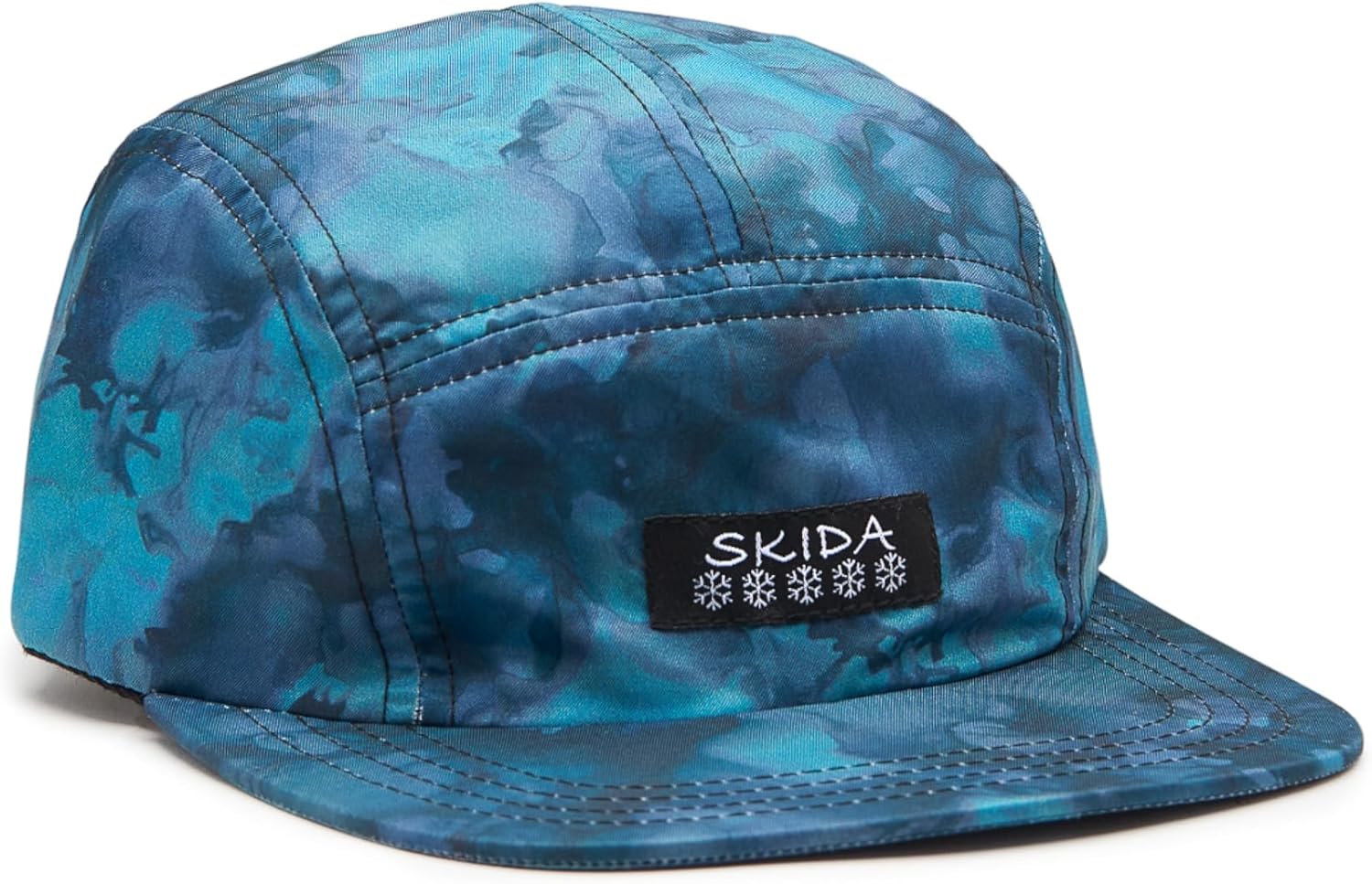 5 Panel Cap Outdoor UPF Sun Protection Wide Brim Camp Hat Running, Hiking, Golf, Pickleball, Beach Outings Small-Large Deep Blue