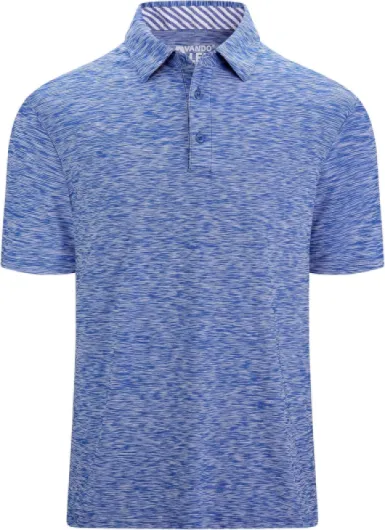 Mens Golf Shirt Moisture Wicking Quick-Dry Short Sleeve Casual Polo Shirts for Men Blue Large