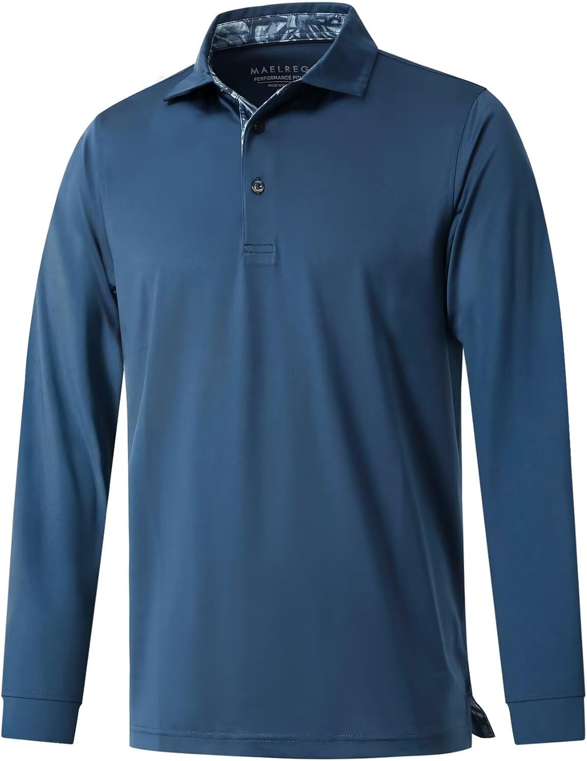 Mens Polo Shirts Short and Long Sleeve Casual Solid Stylish Dry Fit Performance Designed Collared Golf Polo Shirts for Men Long Sleeve Large Blue-long