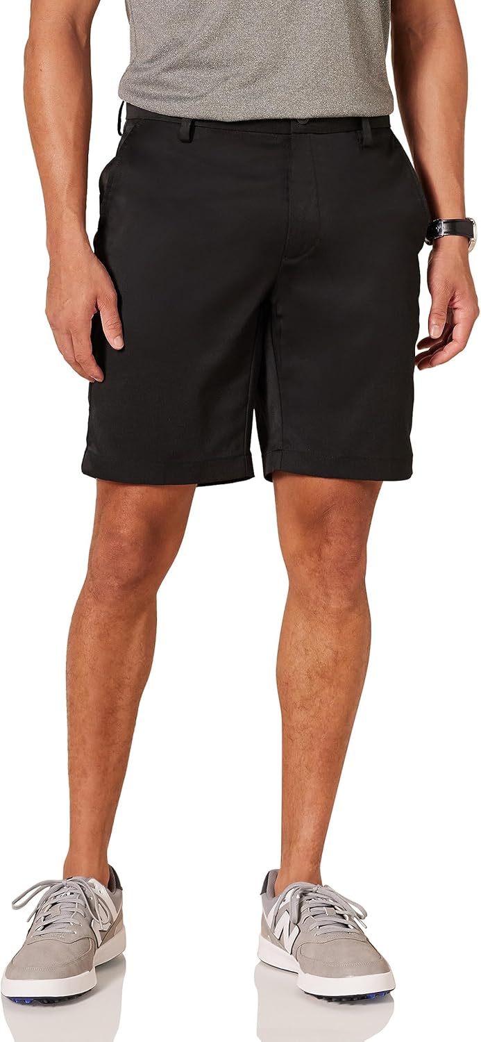 Men's Slim-Fit Stretch Golf Short Recycled Polyester Blend Black 30