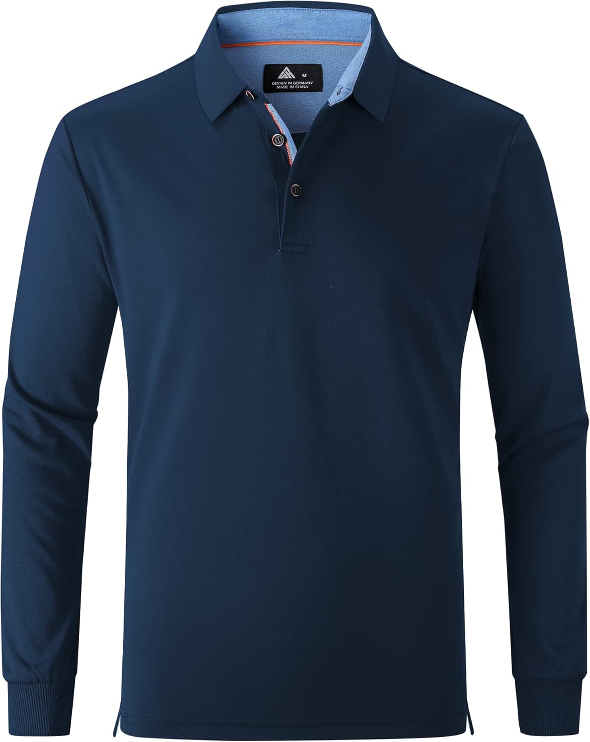 Long Sleeve Polo Shirts for Men collared Performance Golf Shirts Casual Workwear Office X-Large A-navy