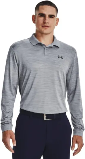 Men's Matchplay Longsleeve Golf Polo Medium (035) Steel Light Heather / / Pitch Gray
