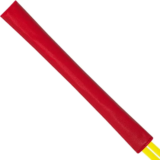 Golf Alignment Stick Cover Premium Leather Perfect Cover for Alignment Sticks Classic Blank Direction Rod Design Alignment Sticks Holder Golf Club Protector - Red