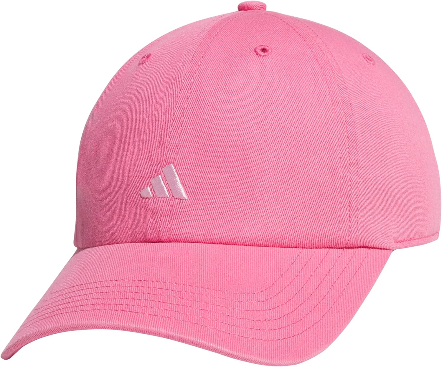 Womens Saturday Baseball Cap – Adjustable Cotton Hat, Athletic Relaxed Fit One Size Pink Fusion/Clear Pink