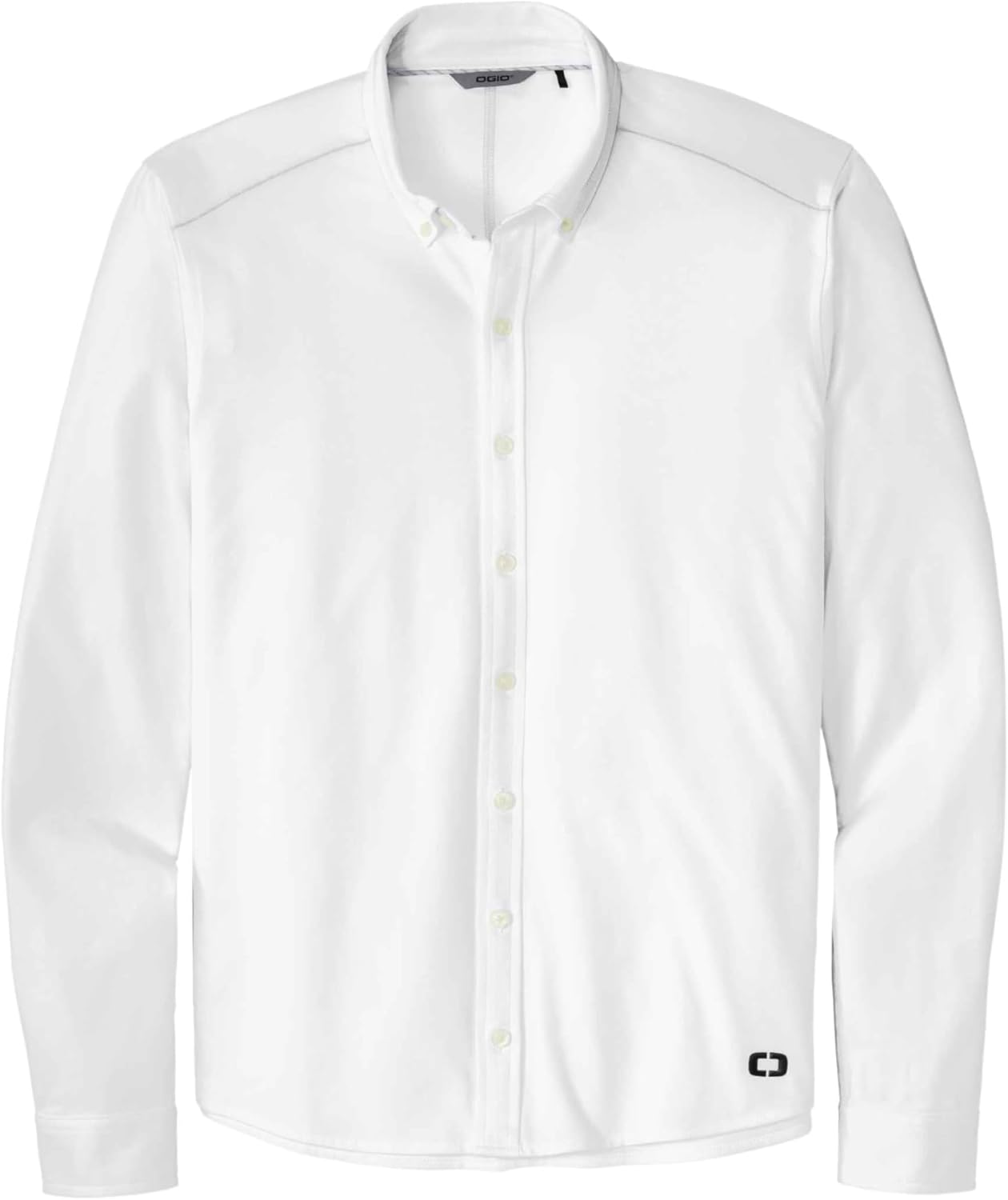 Unisex Code Stretch Long Sleeve Button Up - Moisture Wicking Shirt for Men & Women, Athletic Button Down Shirt for Work X-Large Bright White