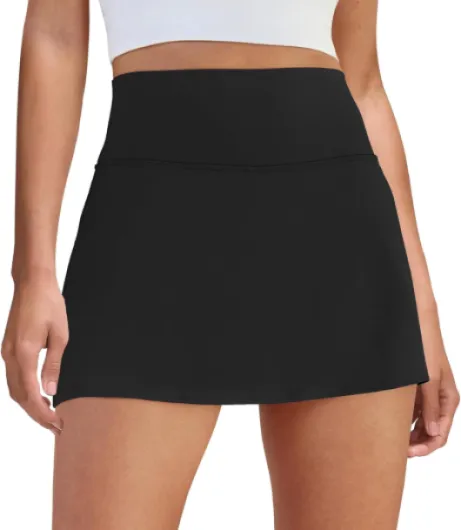 Womens Skort Tennis Skirt with Pocket Shorts Mini Golf Skirts High Waisted Athletic Skorts Summer Workout Black Medium