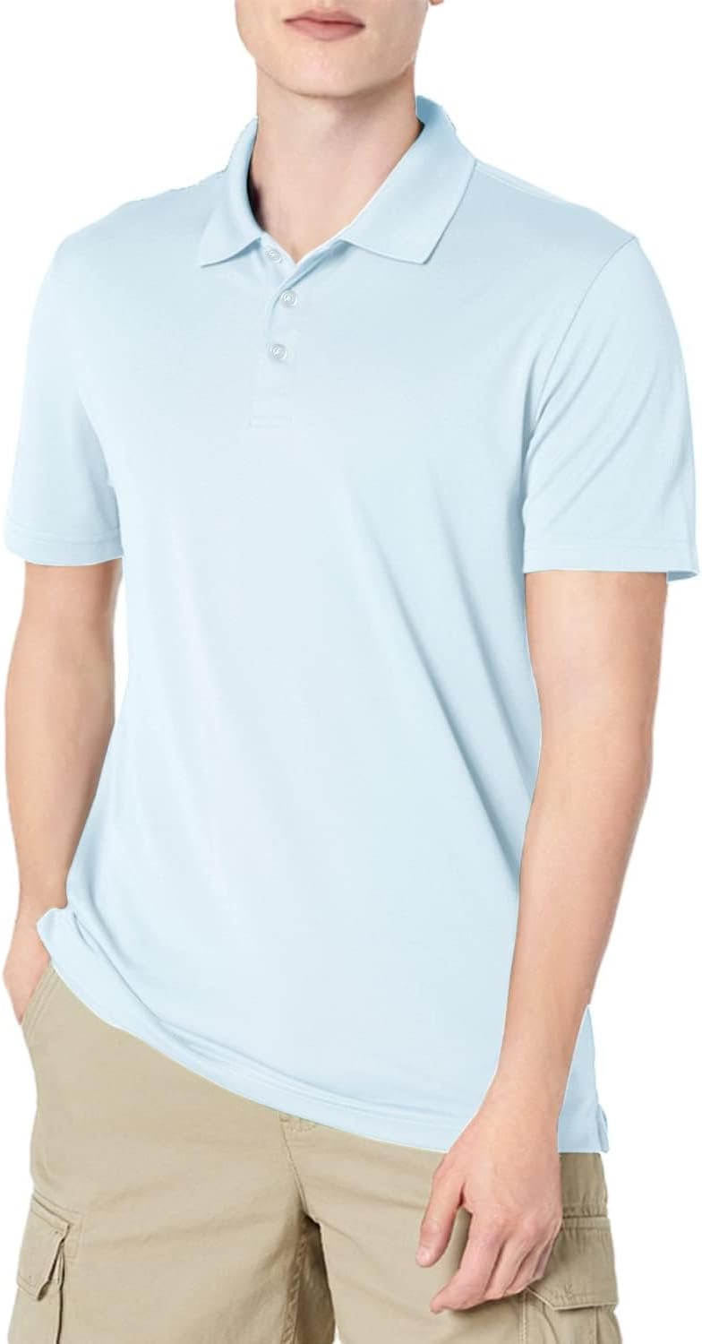 Men's Slim-Fit Quick-Dry Golf Polo Shirt - Discontinued Colors Recycled Polyester Light Blue X-Large