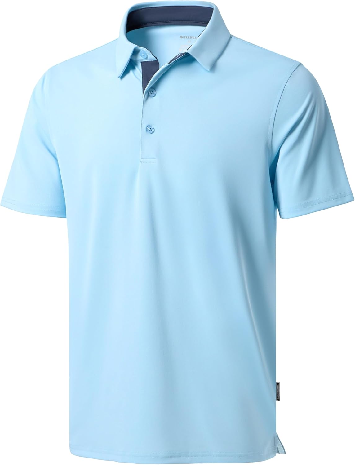 Golf Shirts Short Sleeve Quick Dry Performance Moisture Wicking Collared Heather Polo Casual Athletic Business A-light Blue Large