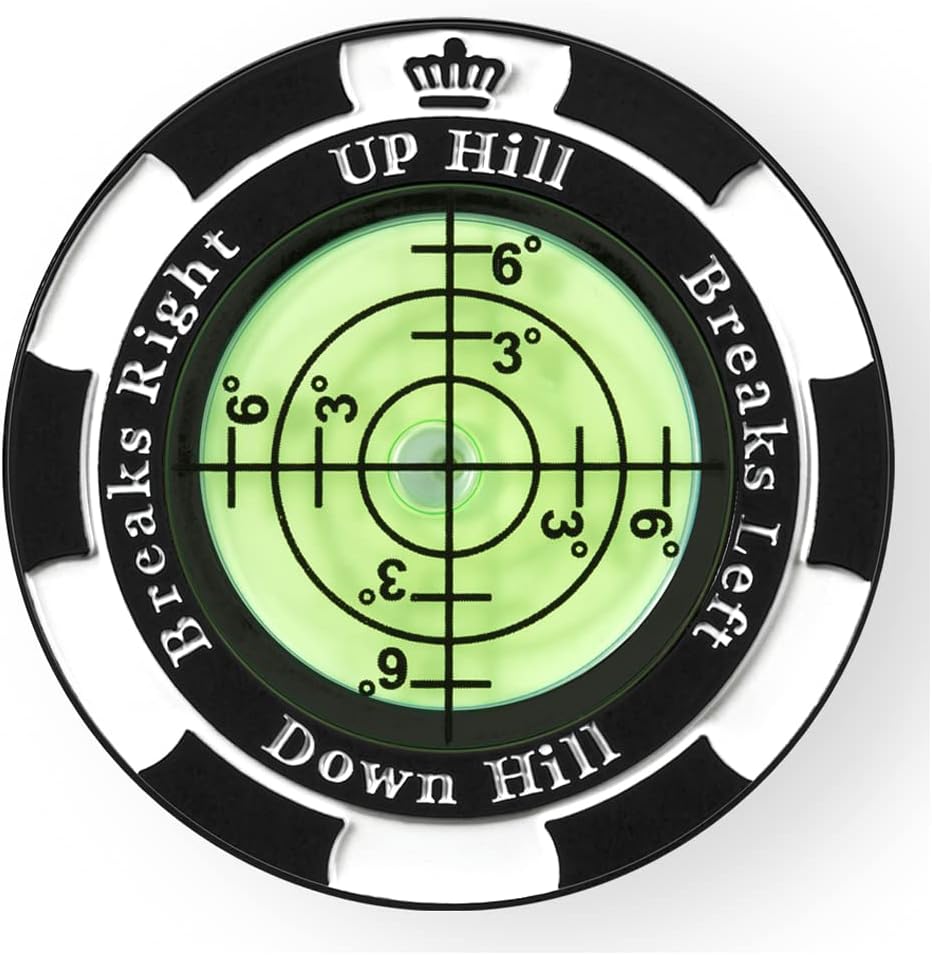 SlopeMaster ProGreen Reader - Golf Ball Marker with High Precision Green Reading Aid Golf Accessories for Men Women Black