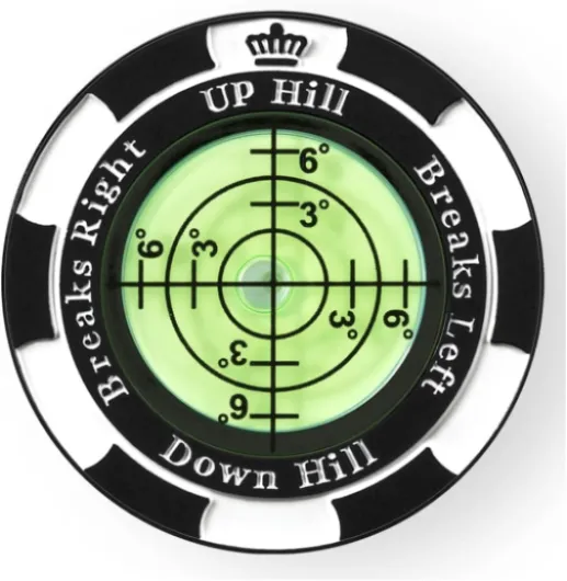 SlopeMaster ProGreen Reader - Golf Ball Marker with High Precision Green Reading Aid Golf Accessories for Men Women Black