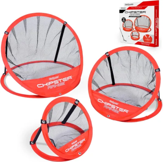 Chipster Golf Chipping Pop Up Practice Net, Practice & Improve Your Short Game Chipster Range Red