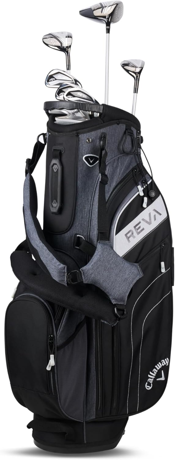 Golf Women's 2024 REVA Complete Golf Set Right 8 PIECE (STAND BAG) BLACK