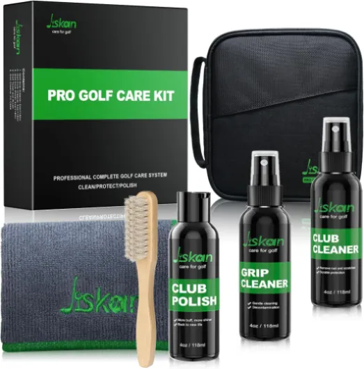 Pro Golf Care Kit System Includes Golf Grip Cleaner Club Cleaner Club Polish Club Brush Golf Towel, Essentials Golf Accessories for Men Cool Golf Gifts for Men