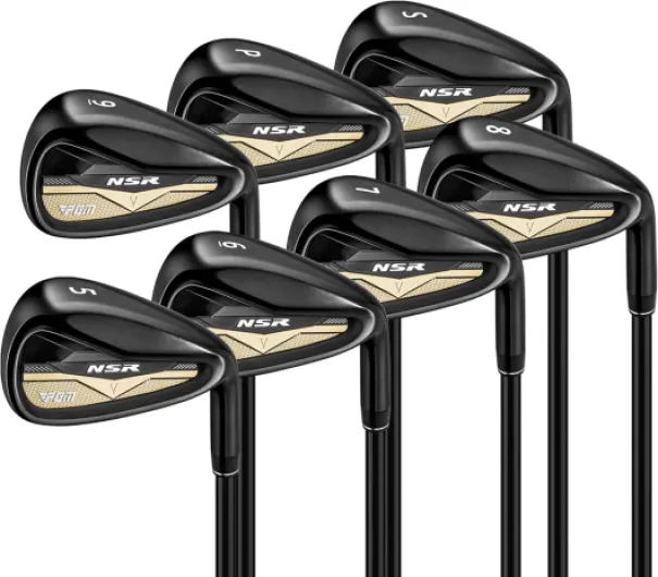 NSR V Men’s Golf Iron Set,(5, 6, 7, 8, 9, PW, SW) Forged Irons,with Graphite Shafts for Right-Handed Golfers