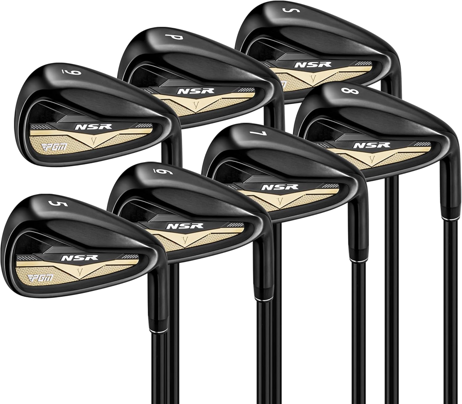 NSR V Men’s Golf Iron Set,(5, 6, 7, 8, 9, PW, SW) Forged Irons,with Graphite Shafts for Right-Handed Golfers