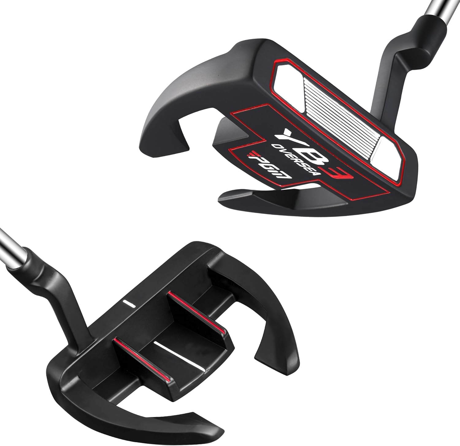 Golf Putter for Men and Women - Anti-Twist Mallet Design with Alignment Guide & Stepped Shaft - Low Center of Gravity for Smooth, Accurate Putts 34"