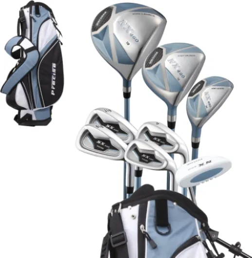 Precise NX460 Womens Golf Clubs Full Set, Includes Driver, Fairway, Hybrid, 4 Irons, Putter, Bag, 3 H/C's, Ultra-Light Graphite Shafts, Golf Clubs Women Right Handed, Regular and Petite Sizes Right Hand Petite Size 5'3" and Below