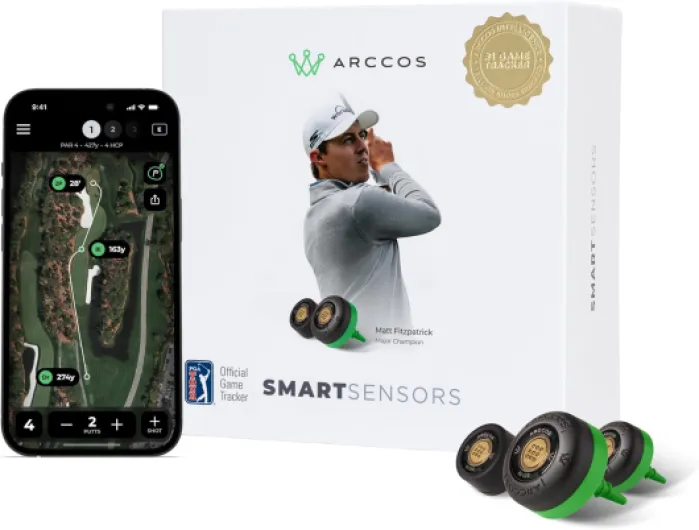 Arccos Smart Sensors: Automatic Golf Game Tracking System, A.I - Powered GPS Rangefinder & Smart Club Distances Gen 4 Green